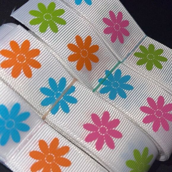 Grosgrain Ribbon 7/8” 5 yards 5/$20 hair bows shipping supplies flowers daisies - Picture 8 of 10